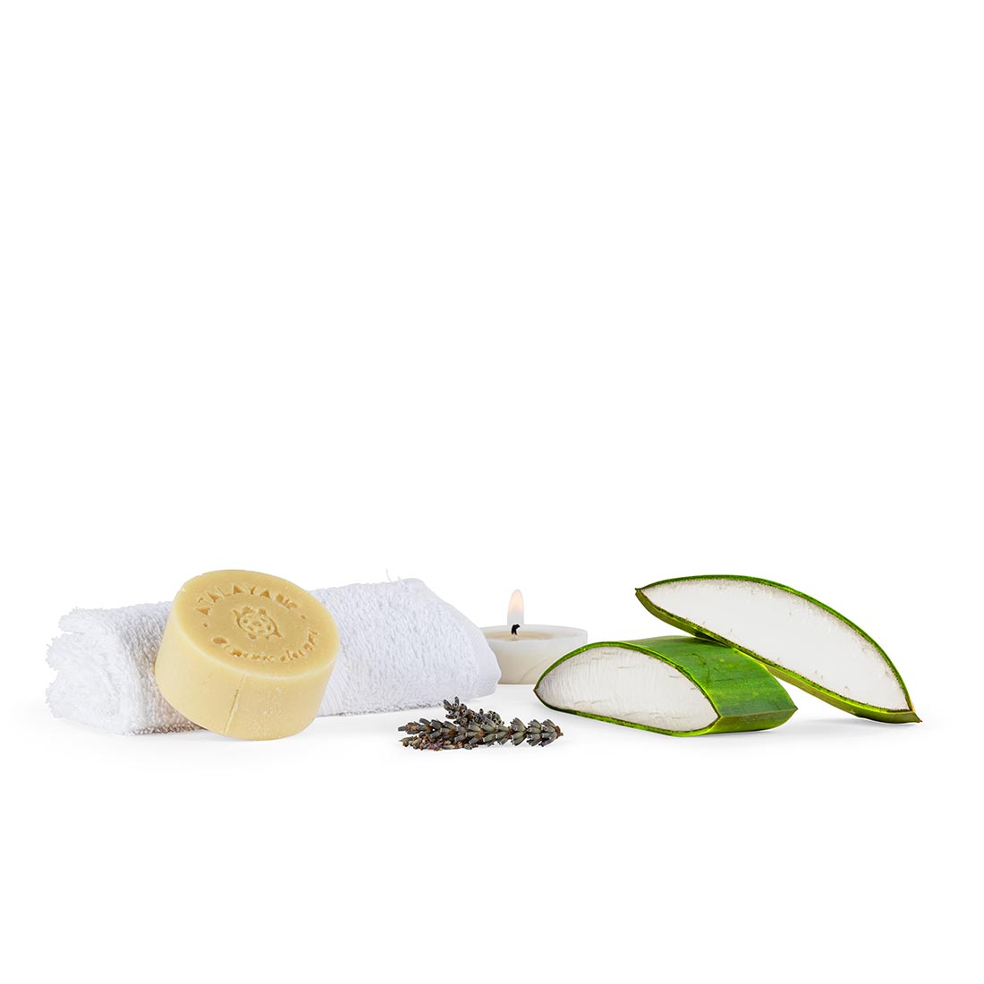 Handgemachte Seife aus Aloe Vera und Lavendel